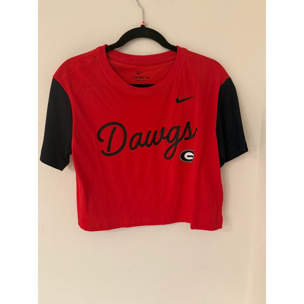 Georgia Bulldogs Women's Nike Dri-Fit Cropped T-Shirt -Size Small -NWT